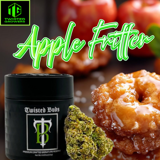 Twisted Buds presents Apple Fritter Strain, Enjoy an elevated experience with Twisted Buds, grown using sustainable practices to deliver premium-quality cannabis flower