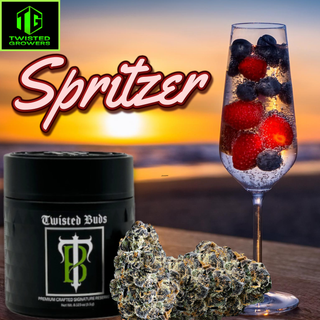 Spritzer Strain, Twisted Growers premium craft cannabis flower, meticulously cultivated in Massachusetts, offers the purest, most potent strains. Our indoor-grown flower delivers rich flavors and exceptional quality.  Discover premium hand-grown cannabis with Twisted Buds. Our expert cultivation methods ensure top-quality flower with every harvest